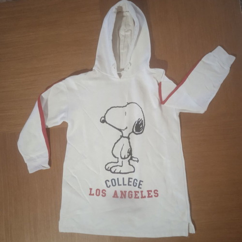 Zara Snoopy hoodie 10-11 years like new, beige with small stain