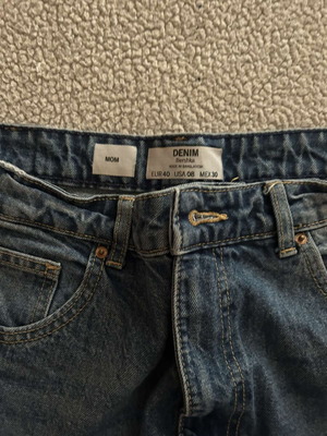 Bershka mom's fit denim pants like new, blue, size L
