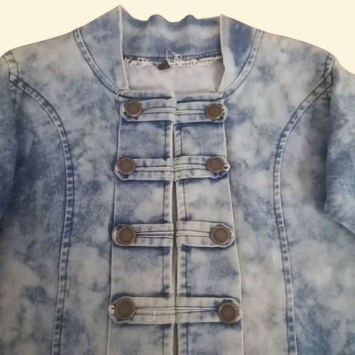 Denim jacket for girls, size 8-10 years, decorative metal buttons