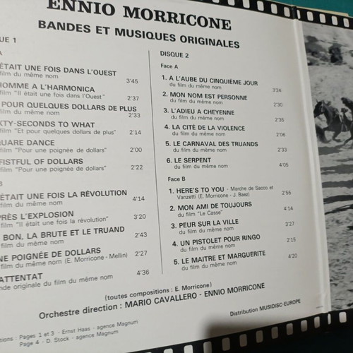 Ennio Morricone double vinyl record