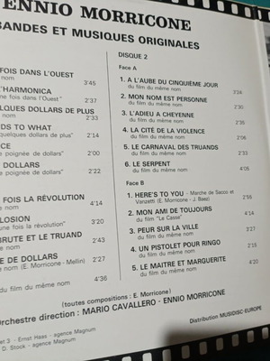 Ennio Morricone double vinyl record