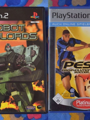 Robot Warlords and PES 6 PS2 like new, German language