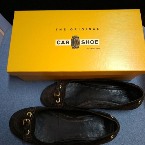 Car Shoe suede ballerinas used, brown, size 38.5
