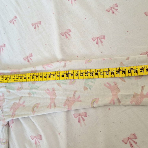 Sinsay children's pajamas 116cm used, unicorn design, white and pink