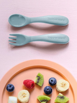 Bebe spoon and fork set Tupperware new