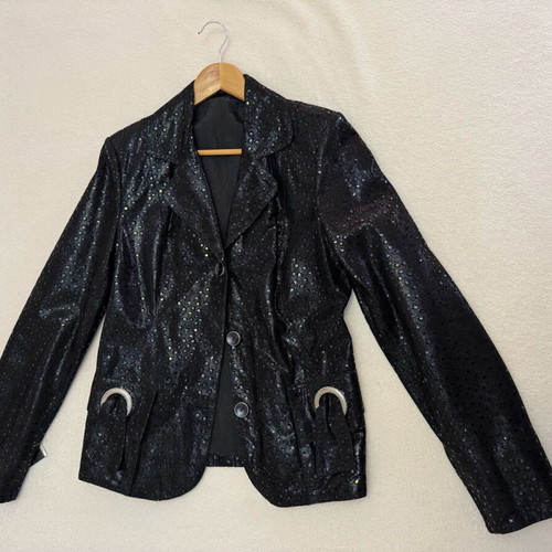 Leather jacket new, black, sizes M and L