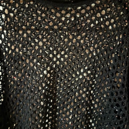 Zara black mesh blouse with small discreet sequins like new, size M