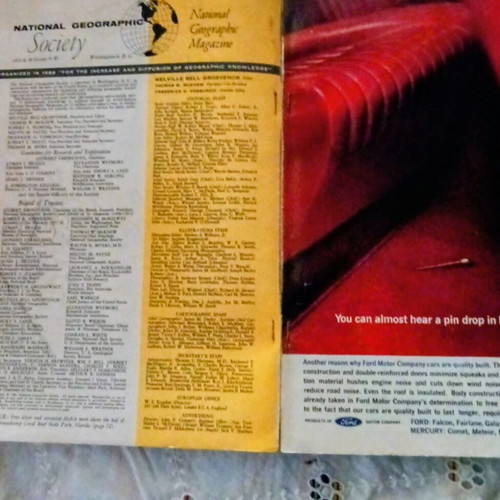 National Geographic magazine January 1962 issue
