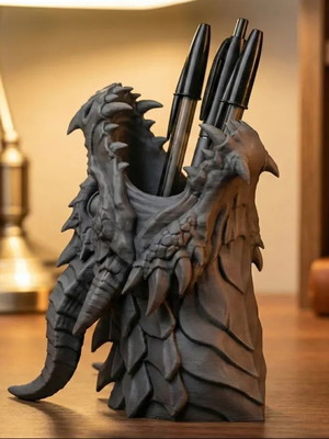 Dragon Head Pen Holder σαν καινούργιο, επιθετικός οργανωτής γραφείου