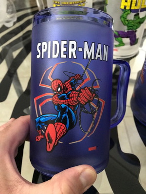 Голяма пластмасова бирена чаша Spider-Man 1 с ледена вода, нова