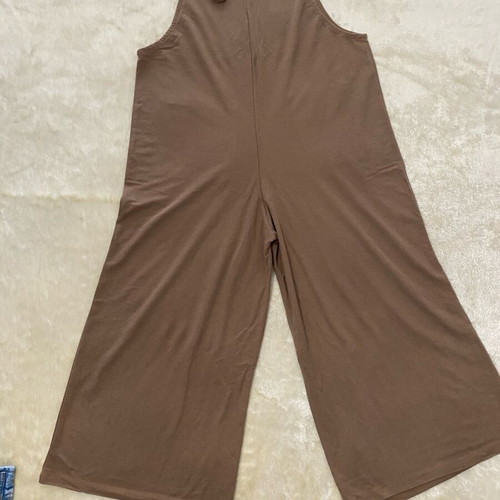 Women's brown salopette with pockets like new