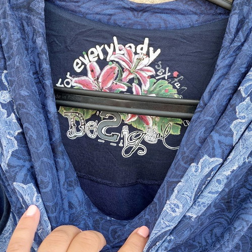 Desigual blue summer dress size medium used