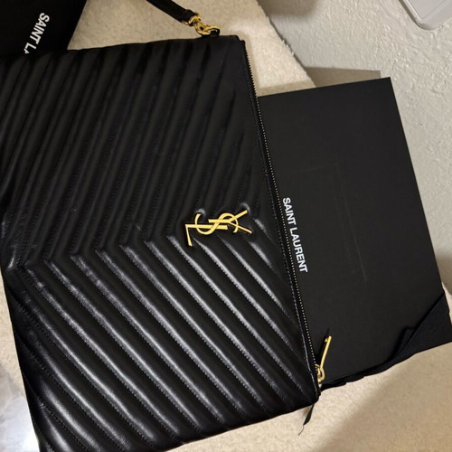 Ysl large envelope bag like new, black handbag
