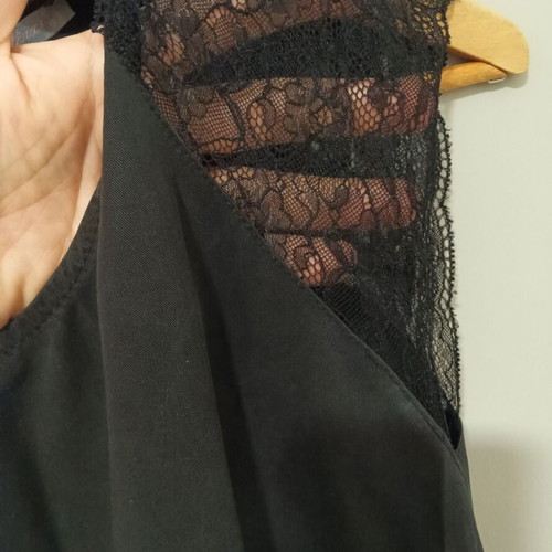 Mini black dress Regalinas like new, elegant shift with lace details