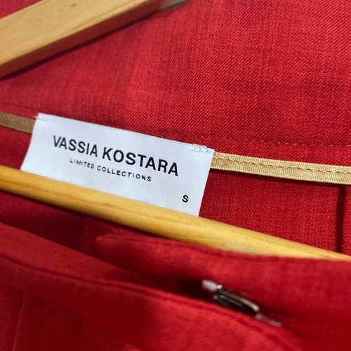 Vassia Kostara SS24 pants like new, red, size S