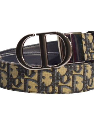 Dior 30 Montaigne belt size 95 like new, blue beige monogram