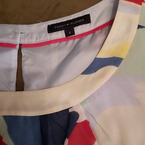 Tommy Hilfiger dress colorful used, silk, size M