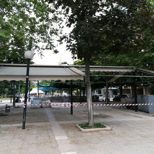 Professional shading tent used 9x7 meters with windbreakers set