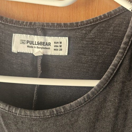 Pull & Bear long cotton dress, medium, anthracite gray