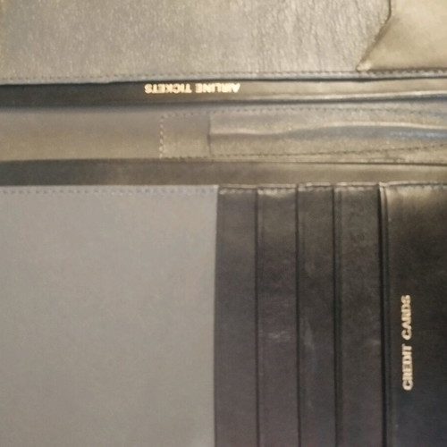 Large black travel wallets, set of 3