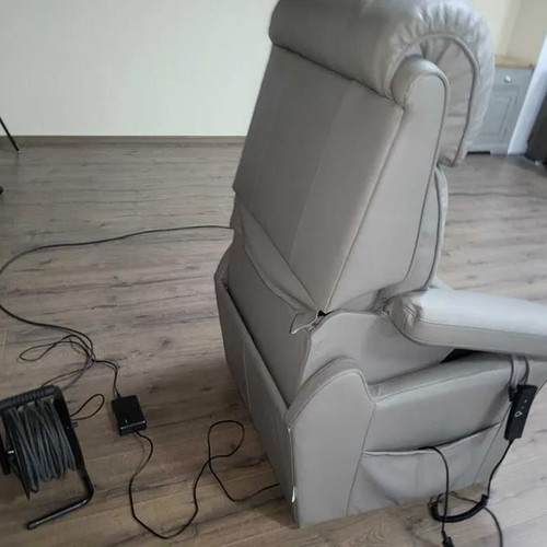 Gray leather La-z-boy armchair new with electric relax mechanism