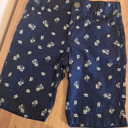 Orchestra boys' bermuda shorts 110 cm, blue with print