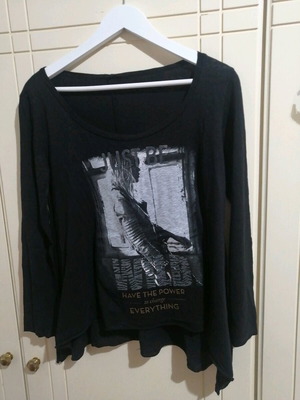 Women's one size spring blouse new, black