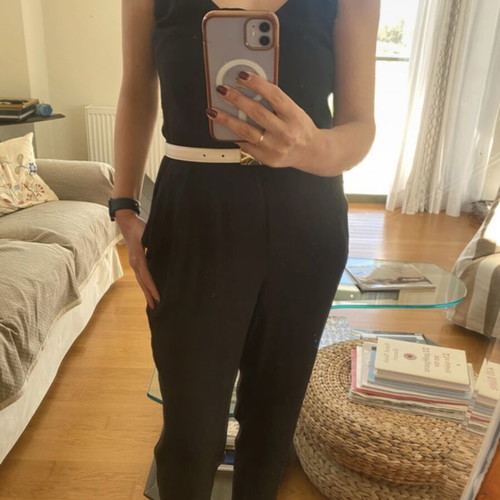 Marks & Spencer black one-piece jumpsuit like new, 100% viscose, size L