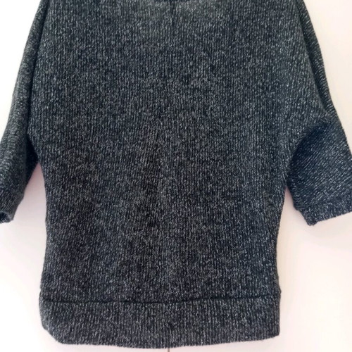 Blouse used black with silver thread, winter, size S