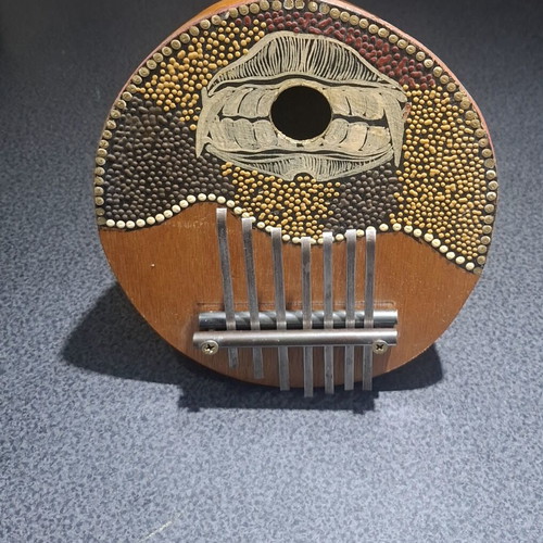 Handmade Kalimba from Coconut Shell (7 Keys) Ethnic Decorative & Musical Instrument