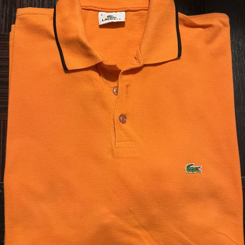 Lacoste polo shirt used, size L, orange