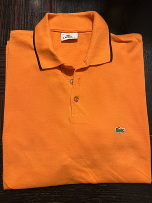 Lacoste polo shirt used, size L, orange