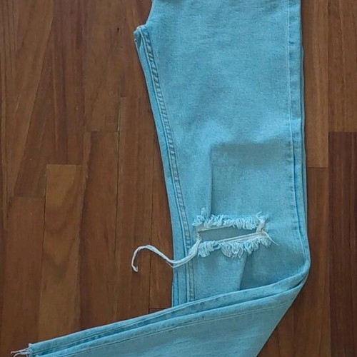 Bershka straight slim jean size 36 like new, turquoise