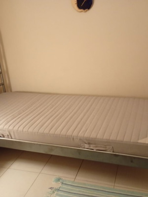 Iron bed with mattress like new