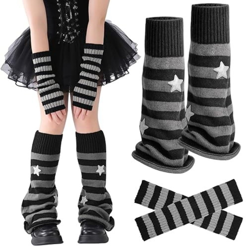 Women Kawaii Leg and Hand Warmers Sleeves new