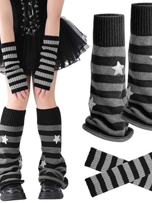 Women Kawaii Leg and Hand Warmers Sleeves new