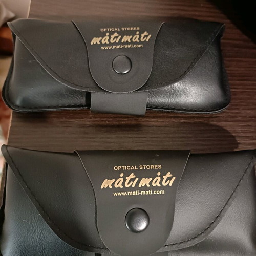 Mati-mati eyeglass cases for myopia or presbyopia new, pack of 2, black