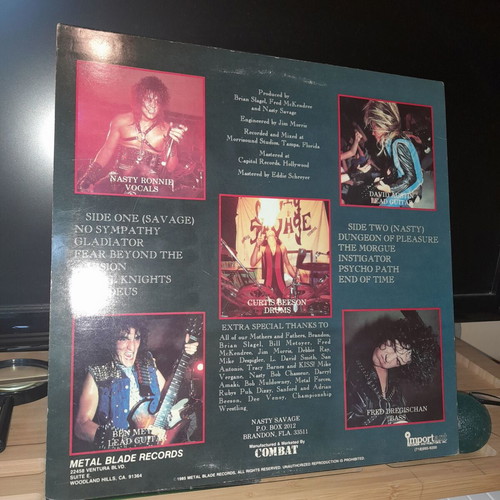 Nasty Savage LP used, Metal Blade 1985 US power thrash