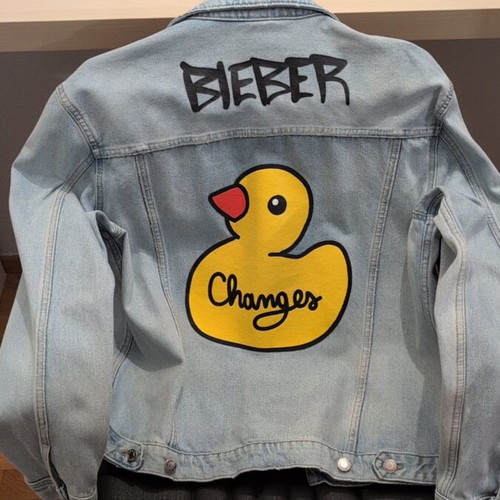 Justin Bieber Changes Denim Jacket H&M L like new