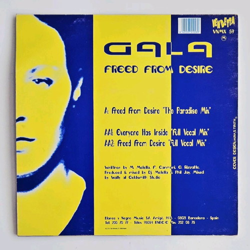 GALA Freed From Desire 12" maxi single vinyl like new