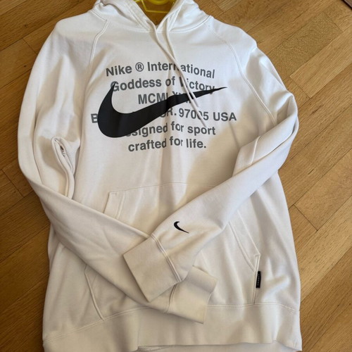 Nike Swoosh hoodie used, size M, black and white