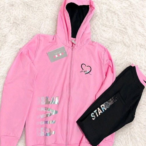 Alouette girls' tracksuit set 11 years new, hoodie & leggings