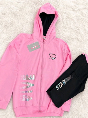 Alouette girls' tracksuit set 11 years new, hoodie & leggings