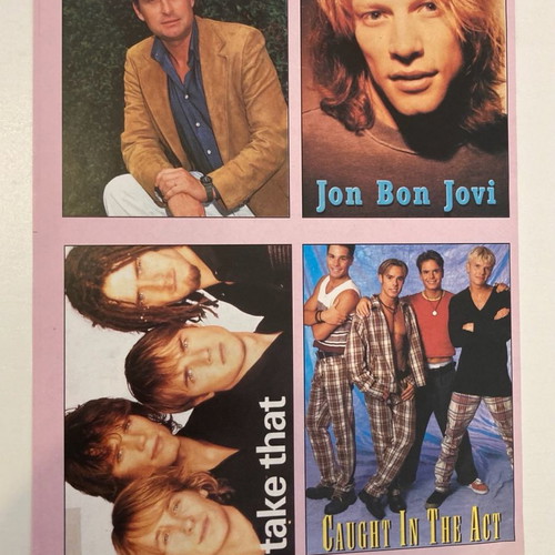 Douglas - Jovi - Take That Postal Card from the magazine Afisorama In good condition Price 8 Euros
