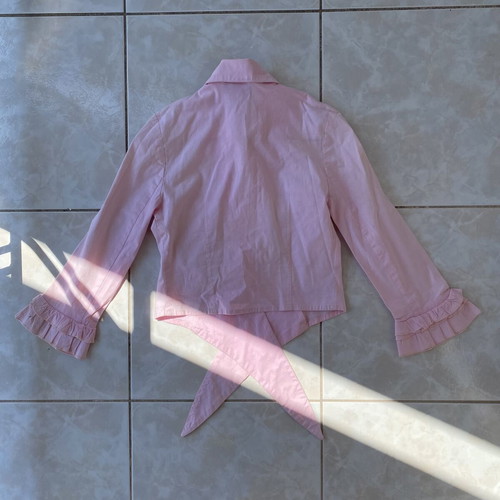 Pink cropped blouse like new, size XS