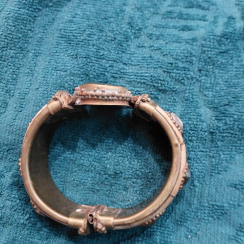 Vintage Tibetan Bracelet with Jade and Bone, like new