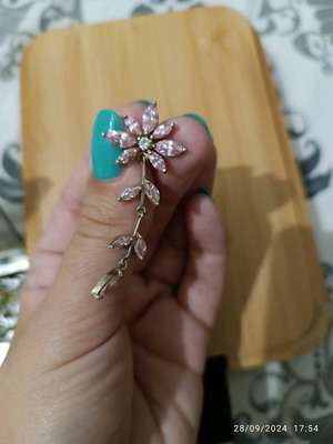 Silver navel piercing new with flower design