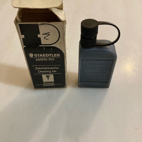 Staedtler Mars-745 drawing ink bottle used with packaging