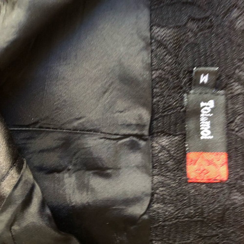 Toi-moi satin jacket and skirt set like new, size M, black