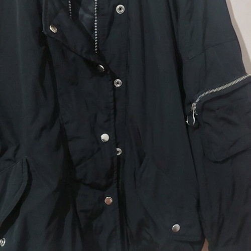 Women's bomber used, black, Pull and Bear
